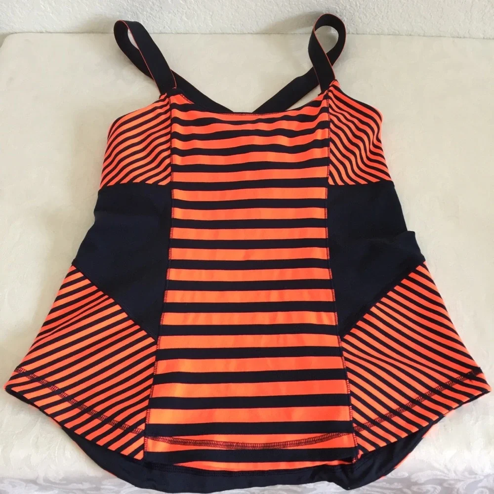 Lululemon Work It Out Tank Sea Stripe Light Flare